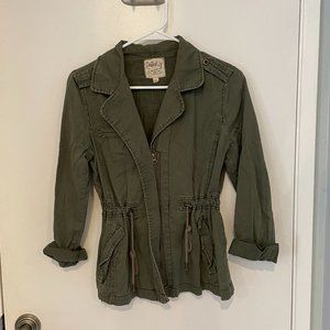 Dolled Up Lightweight Green Army Jacket
